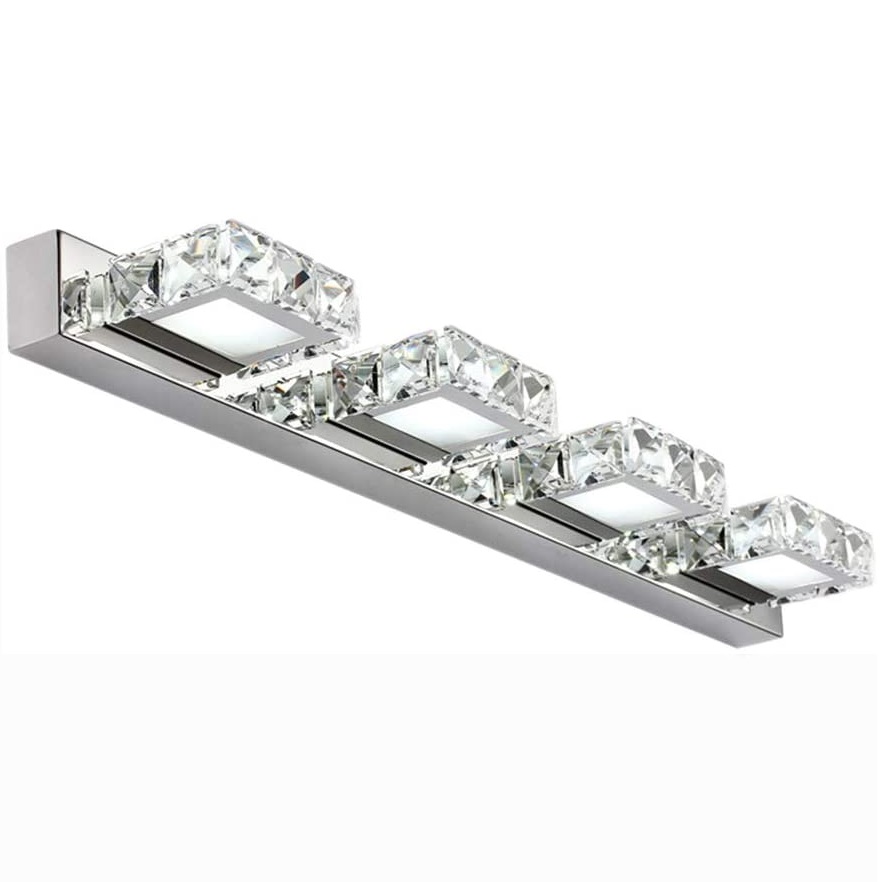 62CM LED Bathroom Vanity светильники Bathroom хрустальный Wall освещение светильники 4Lights Make up Mirror Front светильник Wall Sconces