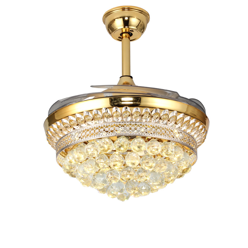 современный хрустальный 110V 220V Abs Blade потолочный Fan с лампа и Remote Led люстра потолочный Fans светильник