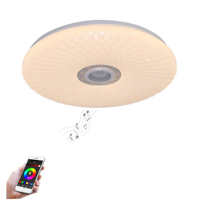 LED Music потолочный светильник 110-220V 60W RGB пульт ДУ умный лампа