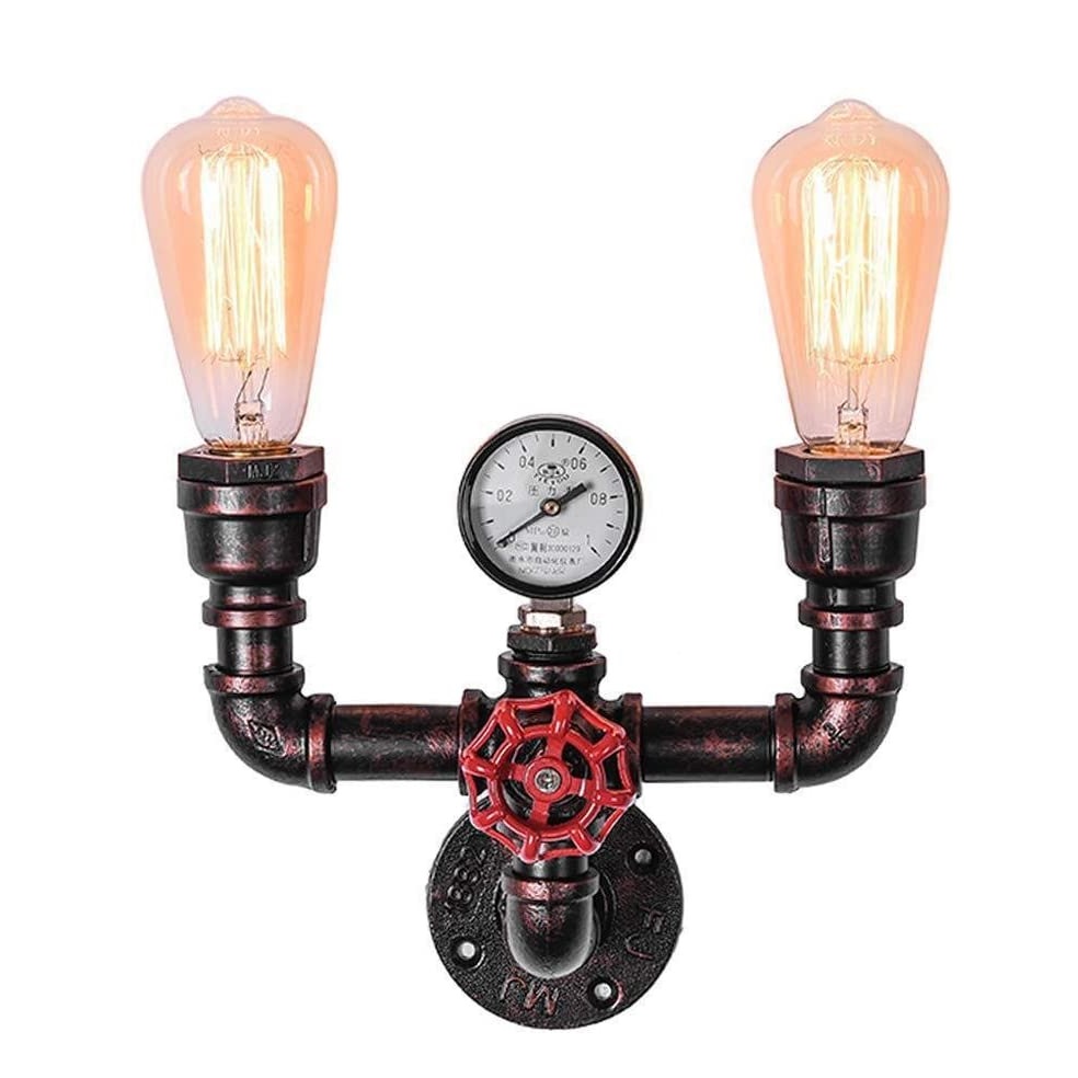Metal настенный светильник железо Art Water Pipe Steampunk интерьерный винтажный промышленный Wall освещение