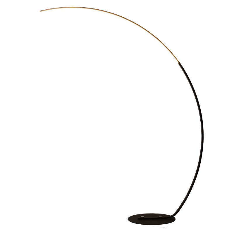 LED диммируемый напольный светильник с пульт ДУ Elegant Curved Stem Acrylic Lampshade Arched Design Standing лампа для гостиная