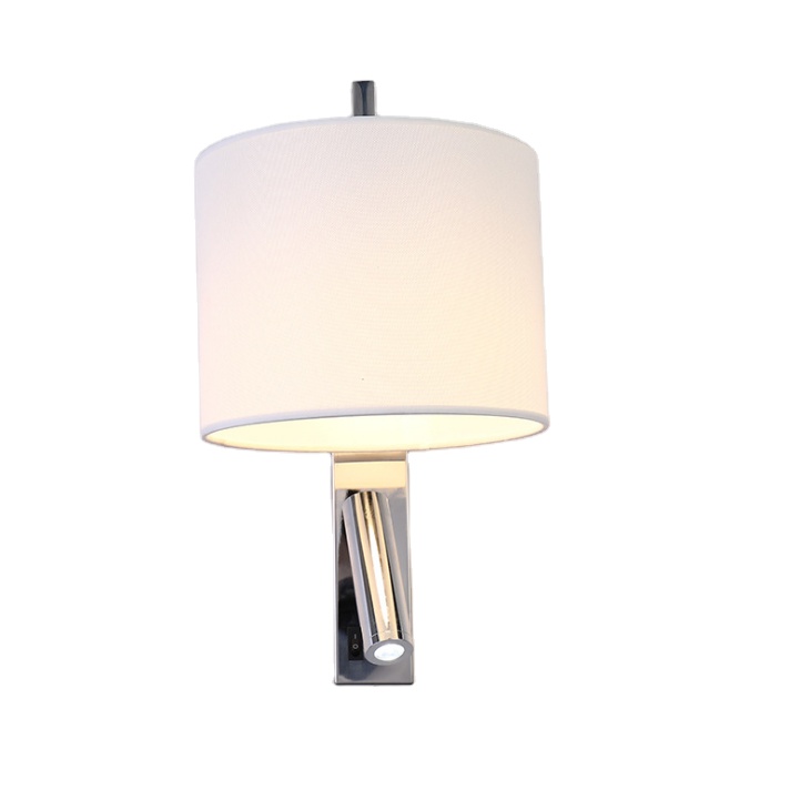 Bedside Wall Mount светильник с Switch современный LED Reading Swing Arm Fabric Shade бра светильник для спальня гостиная отель
