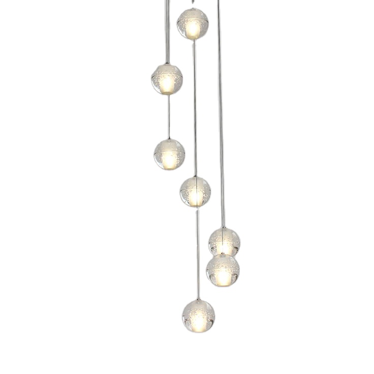 современный подвесной светильник отель Corridor Staircase гостиная Decoration хрустальный LED капля хрустальный шар потолочная лампа