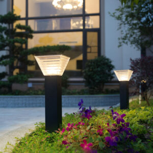 алюминиевый Solar Powered Pathway светильник 5W уличный Landscape светильник IP65 водонепроницаемый Solar Bollard светильник