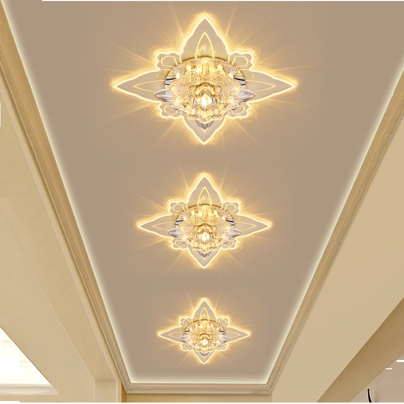 Luxuriousness Flower Clear хрустальный LED потолочный светильник современный LED Corridor встраиваемый светильник