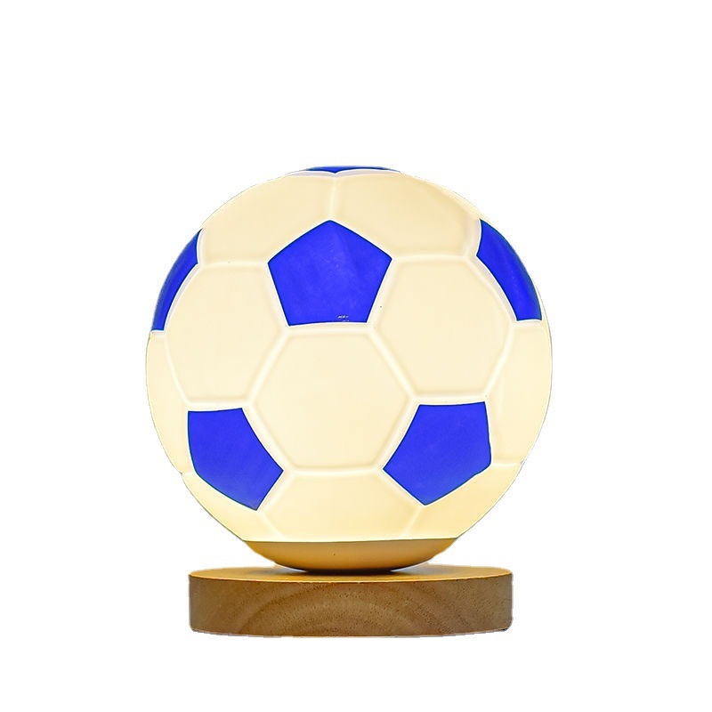 Children's Room Boy спальня Creative Bedside Night светильник Pupils Study Decoration Youth Soccer Football настольная лампа