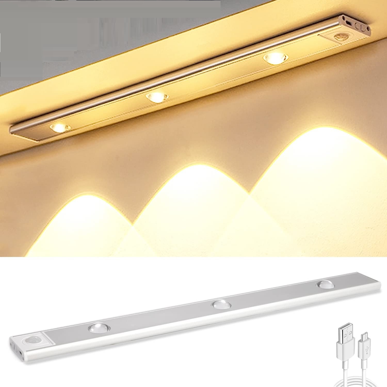 3-цвет диммируемый LED Motion Sensor Under Cabinet светильник
