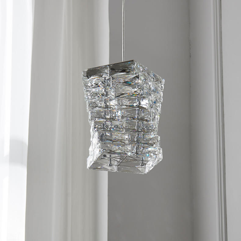 Moden регулируемый Rods кухня столовая спальня бар Cofe спальня Chrome отделка мини-хрусталь подвесной светильник светильник светильники