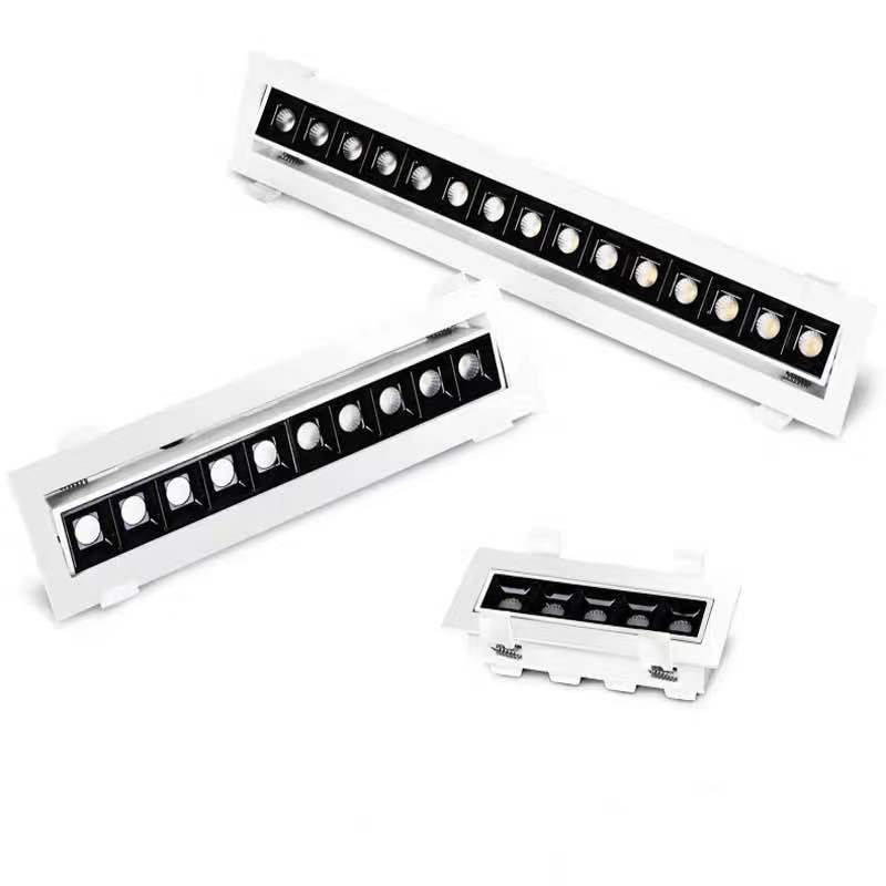 современный Long LED встраиваемый Line спот регулируемый Angle Long бар Grille светильник