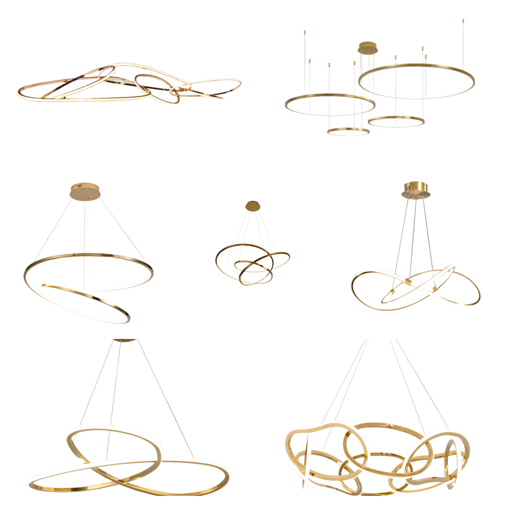 Modern LED Circle Pendant Lights for Dining Room Kitchen Lighting Lustre Decor Chandelier Lamp Indoor Bar Hanging Lights Fixture