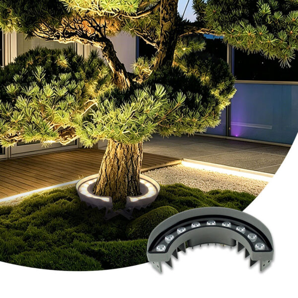 уличный Rgb цвет Palm Tree Ring светильник Ip65 водонепроницаемый Park Garden Flood спот Landscape Pole Post Coconut Hug Tree лампа