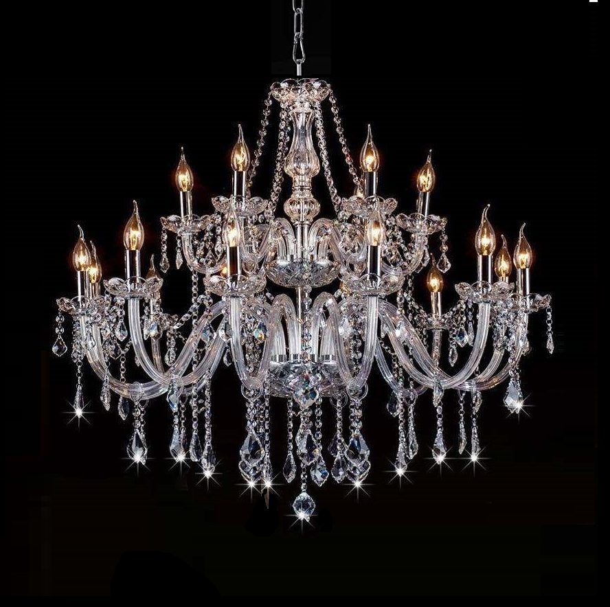 18 Arms E14 E12 LED Candle лампы хрустальный Chandeliers светильники
