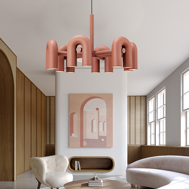 скандинавский Creative U Shape регулируемый Led люстра Living столовая Home Decor спальня подвесные светильники Hanging лампа светильник