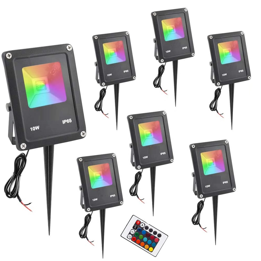 AC85-265V Landscape светильники 10W RGB уличный Spotlights IP65 водонепроницаемый цвет Changing уличный LED прожектор