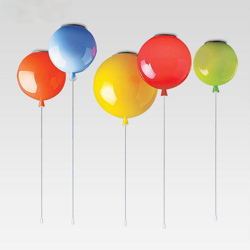 скандинавский Balloon Hanging потолочная лампа прочный PS подвесной светильник E27 Base Colorful освещение для Kids Room гостиная бар