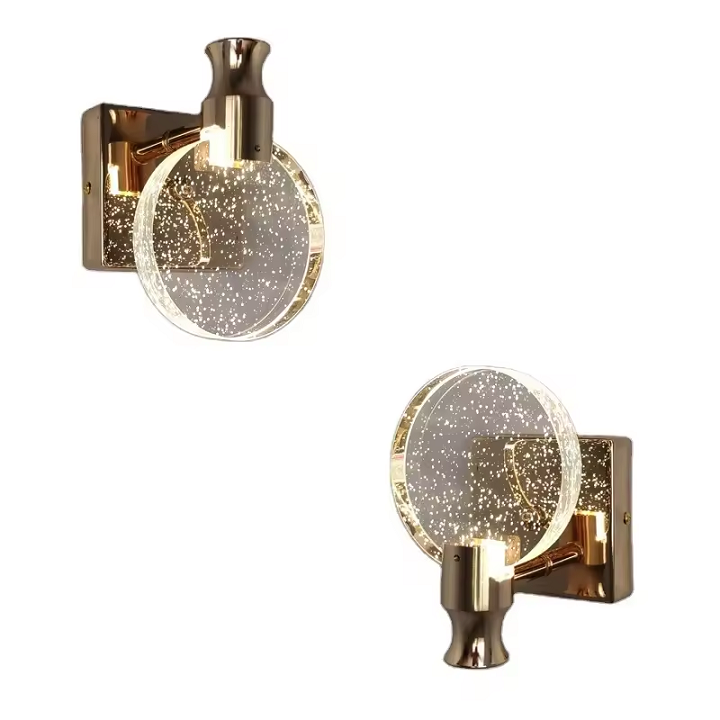 современный Bathroom Vanity освещение Mirror Foyer бра LED Bubble хрустальный Gold лампа