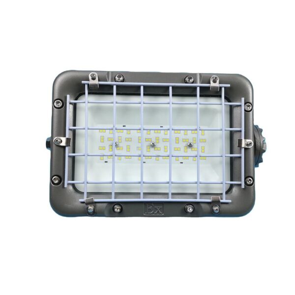 ATEX IP66 50W 60W 70W 80W Zone 1 Zone 2 AC220V Customizable LED Explosion Proof Flood Light for Oil Gas Marine With Cage