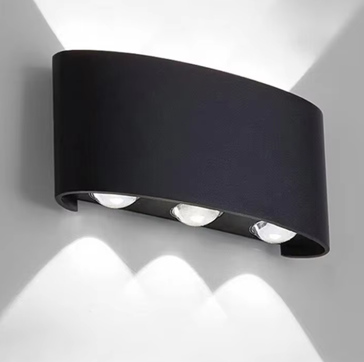 Stock 2W 4W 6W 8W 10W 12W Oval up and Dowm Outdoor Waterproof Wall Lamp Waterproof IP65 Exterior Wall Light Porch  Garden Light