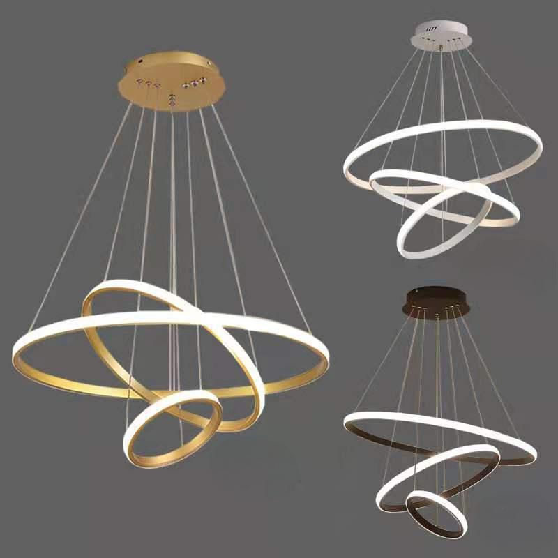Led Decorative Chandeliers лампа современный простой гостиная Led золотистый Ring подвесной светильник Hanging потолочный подвесной светильник