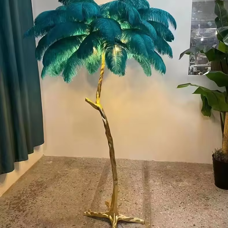современный скандинавский Luxury Design Home Decor Standing Trees напольный светильник отель Bedside гостиная интерьерное освещение Feather торшер