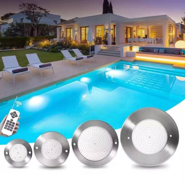 XYH пульт ДУ Thin 12V Ip68 водонепроницаемый Rgbw 7mm Slim SMD Stainless Steel Resin Filled Underwater Led Swimming Pool светильники