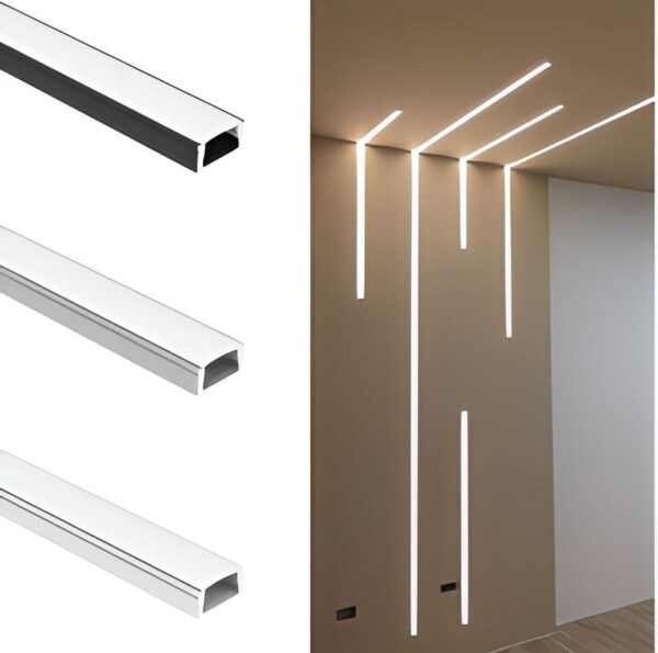 Fredlighting заводской индивидуальный алюминиевый Channel Milky PC Diffuser Cover Extrusion Suspended линейный Strip Led Profile светильник
