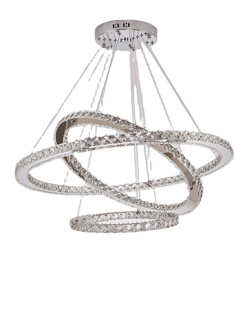современный Luxury 1 2 3 4 5 Rings Led K9 хрустальный Stainless Steel потолочный светильник люстра подвесные светильники лампа