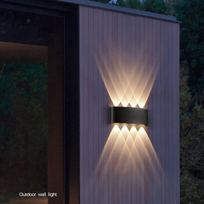 чёрный Sconce White Ip65 крыльцо Courtyard Cafe освещение Garden Rgb Long светильники Cob Design Mount Wall уличный светильник