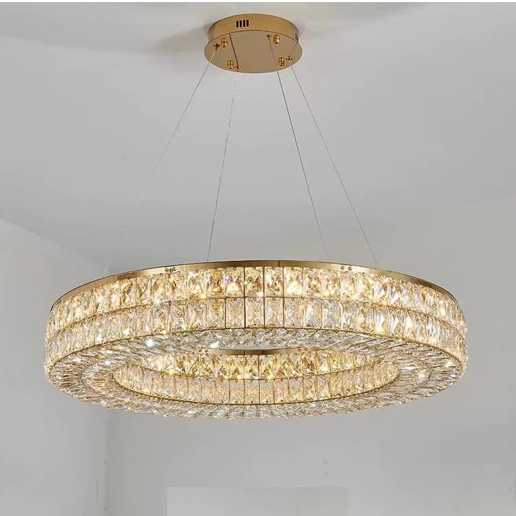 подвесной потолочный Led хрустальный Glass светильник современный кухня освещение железо Hardware Chandeliers Living Luxury Circle подвесная лампа