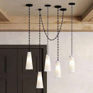 Minimalist Hanging цепь Calcite Alabaster подвесная лампа кухня Island столовая простой подвесной светильник