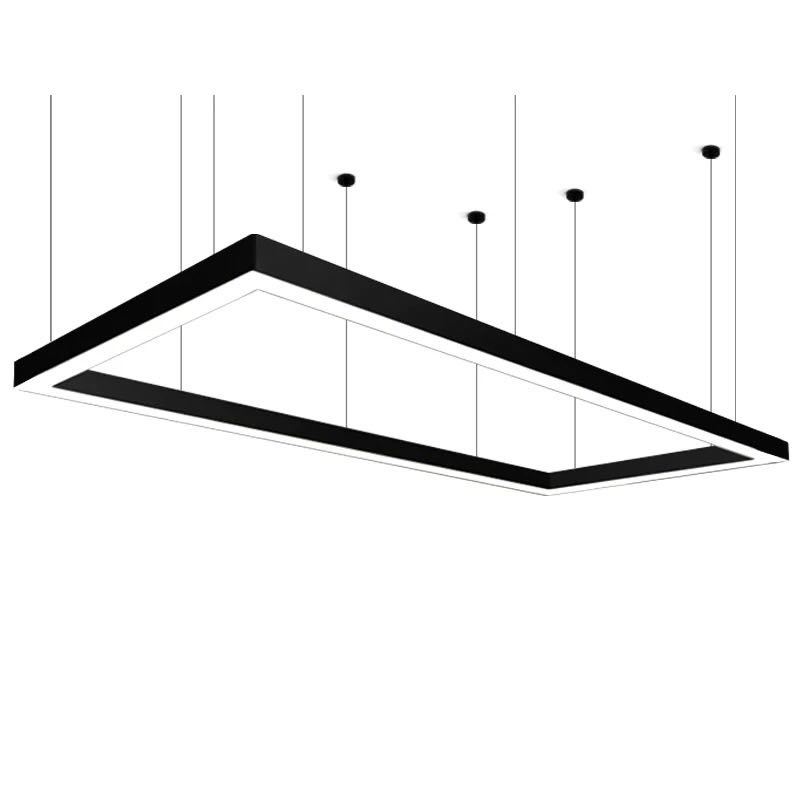In Stock Aluminum Bright up and Down Chandelier Ceiling Suspended Pendant Office Warehouse Led Batten Linear Light Lamp