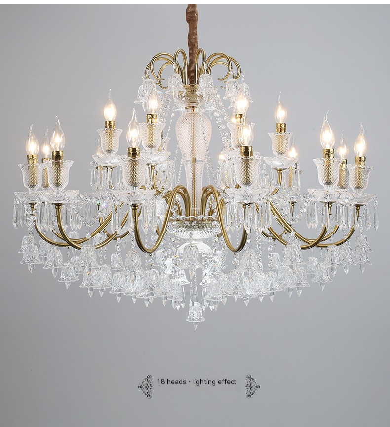 индивидуальный European гостиная отель Lobby освещение Luxury Maria Theresa люстра Glass Traditional хрустальный Chandeliers