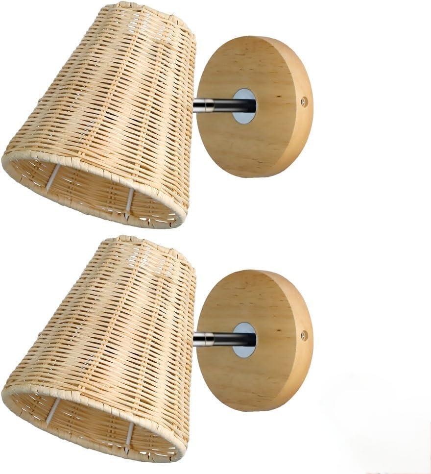 Rattan фермерский стиль спальня рустикальный настенный светильник Sconces коридор Corridor Stairs отель Teahouse Bamboo Wood настенный светильник светильник освещение