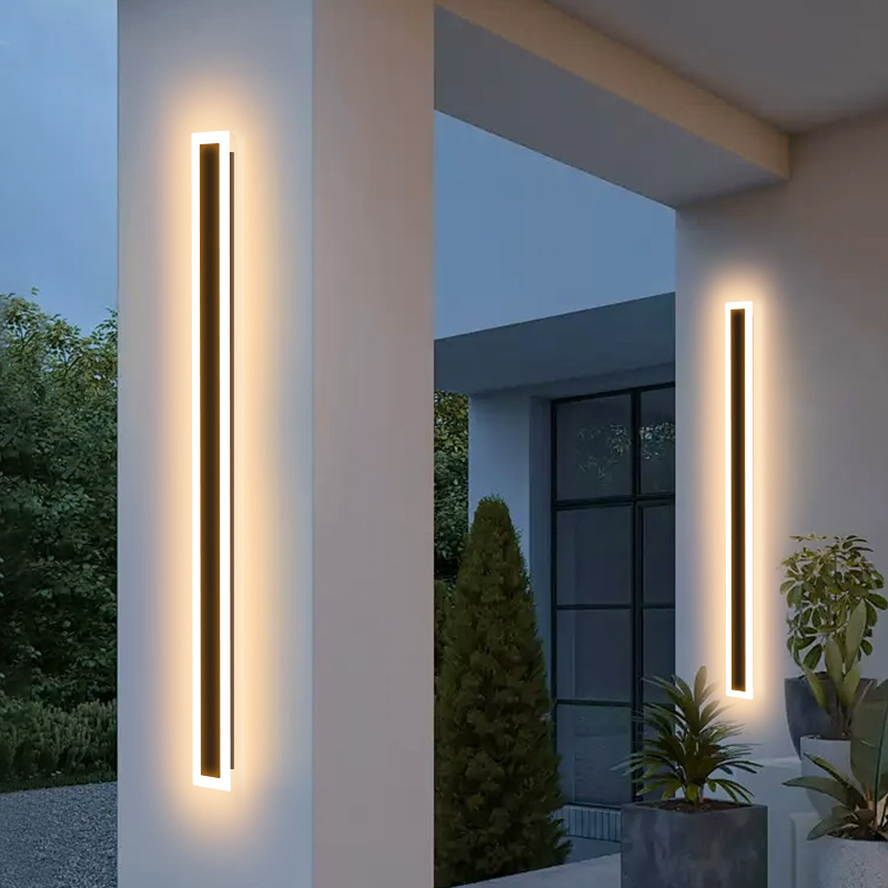 Long Strip IP65 водонепроницаемый Corrosion Resistant уличный LED настенный светильник Villa Wall Door Post Garden Park