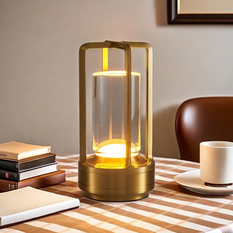 Hot Selling современный LED Transparent Acrylic Luxury ресторан Home Decoration хрустальный настольная лампа 3 цвет Temperature Touch лампа