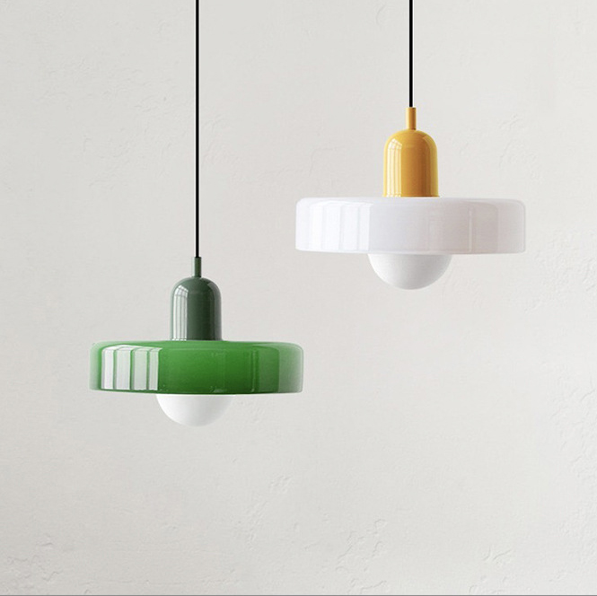 Modern Green Glass Lampshade Bedroom Living Room Kitchen Island Pendant Light Hanging Light Fixture Pendant Light