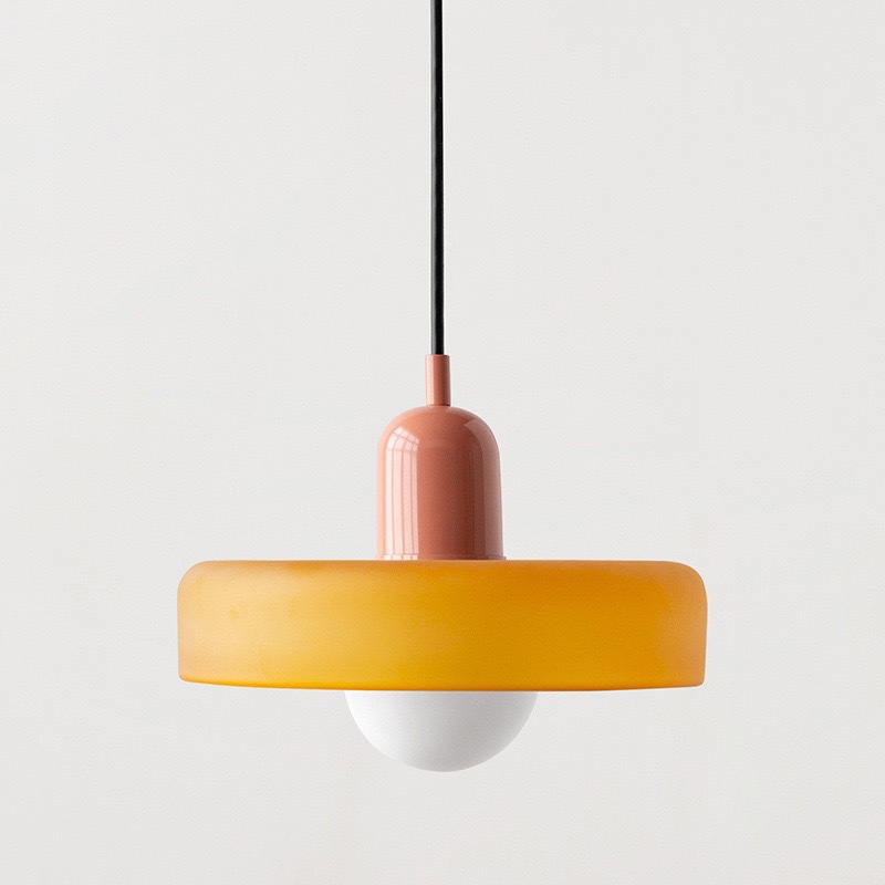 Orange Glass Shade фермерский стиль люстра Entryway столовая кухня Island Foyer винтажный Single Hanging подвесной светильник лампа