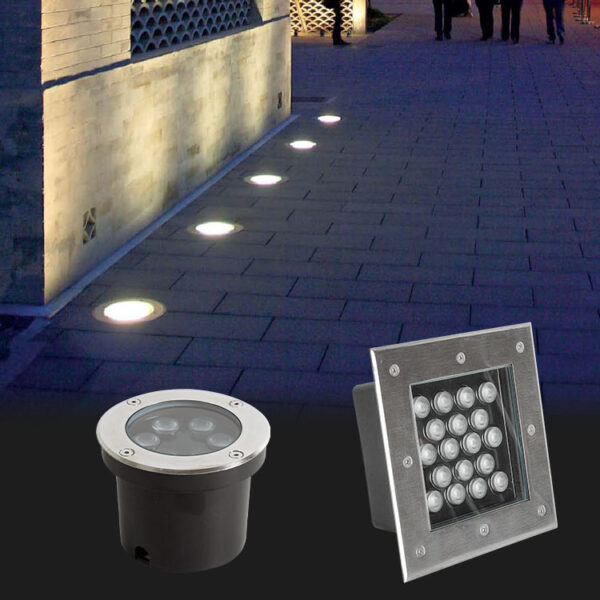 Outdoor Ip66 Waterproof Square Round Inground