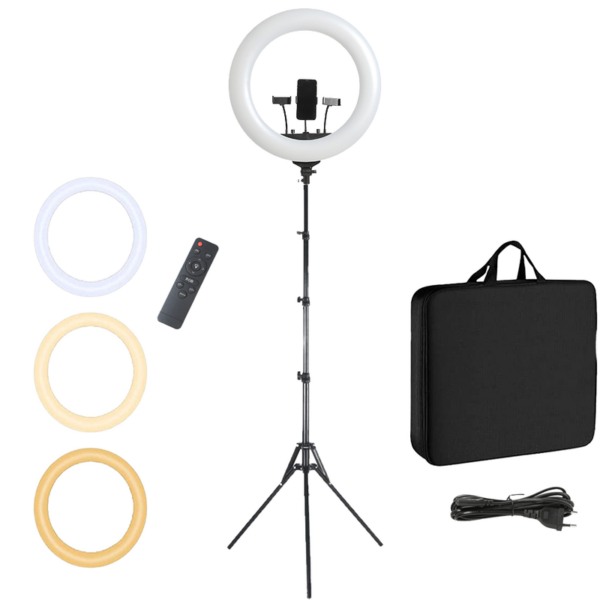 18-Inch регулируемый Professional фотосъёмка заполняющий свет Beautiful Warm цвет Circular LED для Live Broadcast Made прочный пластиковый