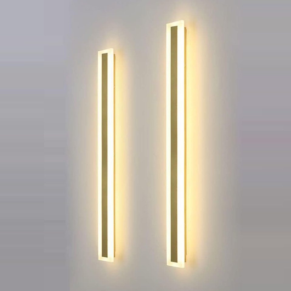 25W уличный современный Wall светильник LED бра Exterior светильник IP66 водонепроницаемый Gold Rectangular настенный светильник
