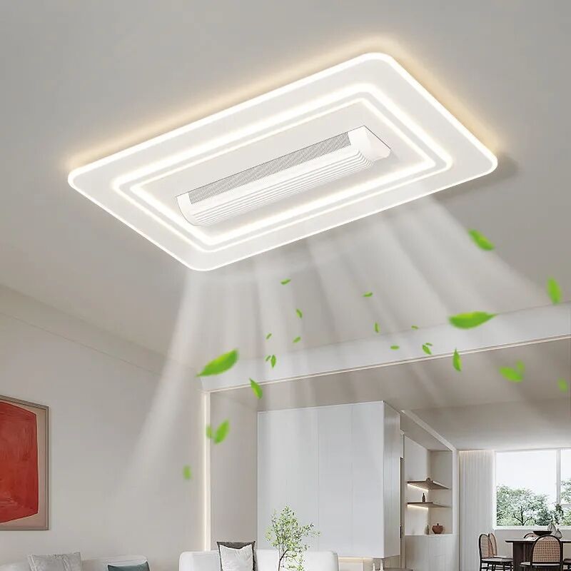 110V 220V Silent гостиная Bladeless Fan светильник умный спальня столовая Soft Wind потолочный Heating Fan светильник
