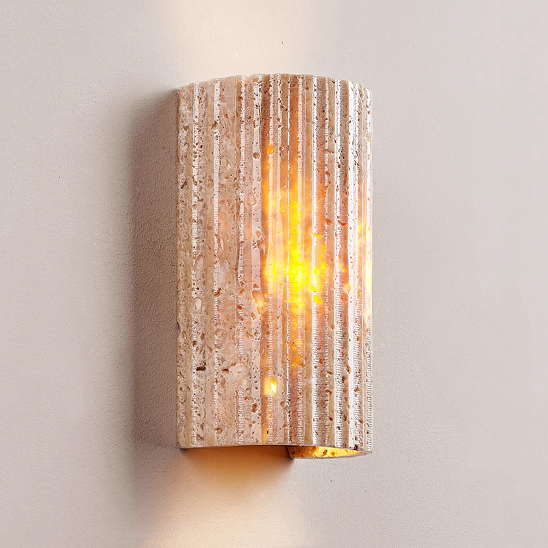 Travertine LED уличный настенный светильник водонепроницаемый Natural Stone Design для Villa Courtyard Balcony Bedside Stainless Steel