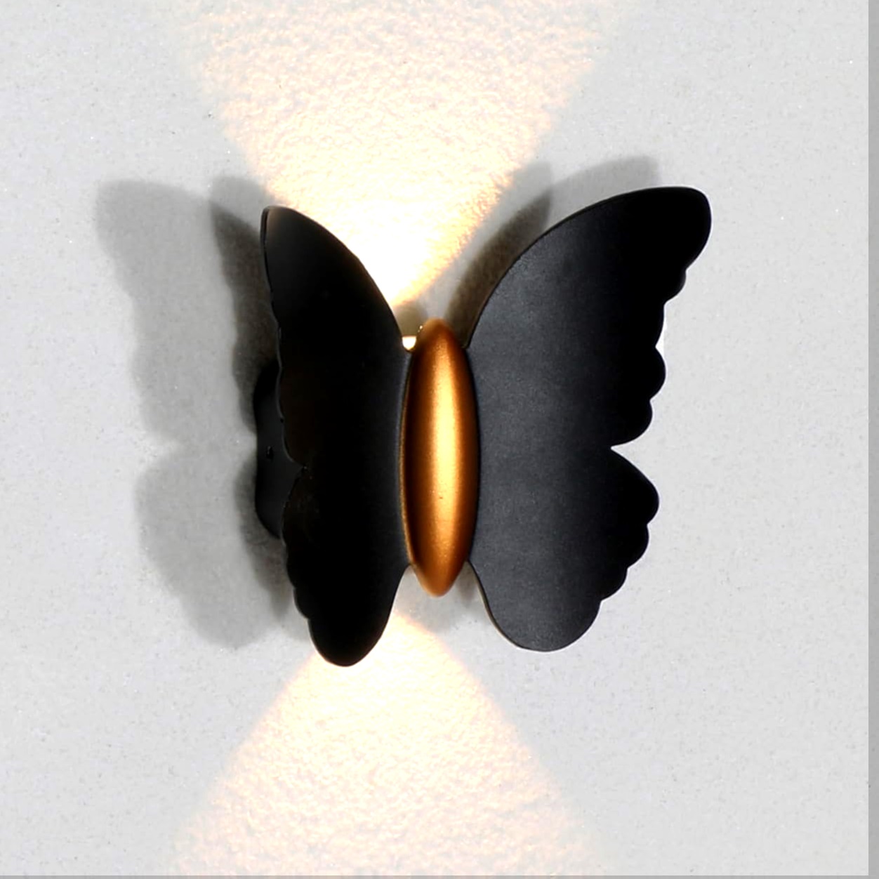 3D чёрный or White butterfly Design светильники up и Down 6W LED настенный светильник светильник для улицы Courtyard