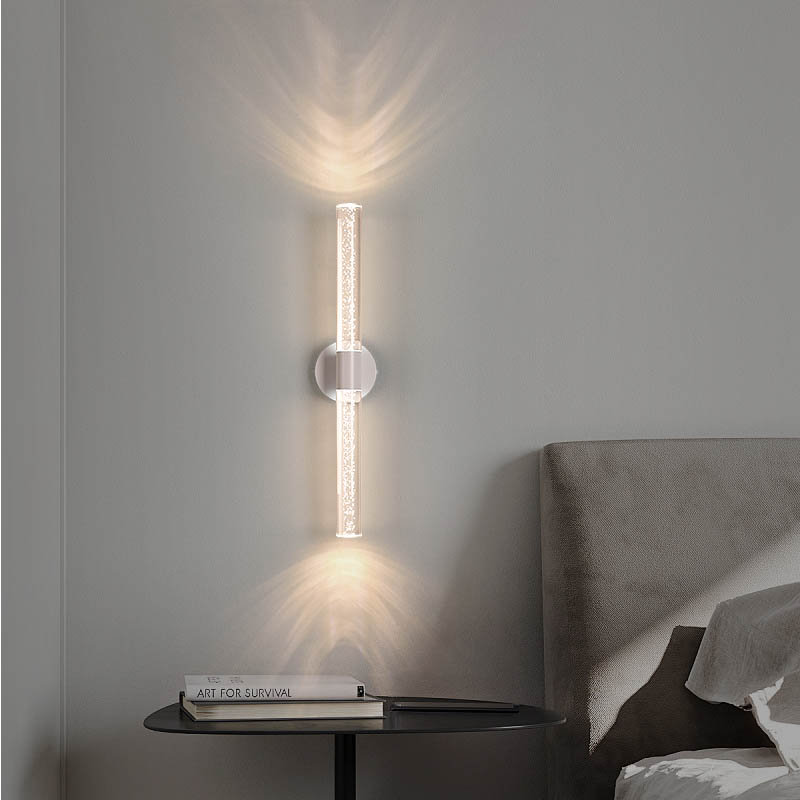 Minimalist современный перезаряжаемый диммируемый Gold чёрный LED для спальня Bedside гостиная Decor алюминиевый Acrylic Cylinder настенный светильник