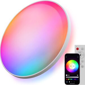 30 cm цвет Changing светильник диммируемый 30W Thin круглый спальня Kids Room гостиная RGB LED встраиваемый потолочный светильник