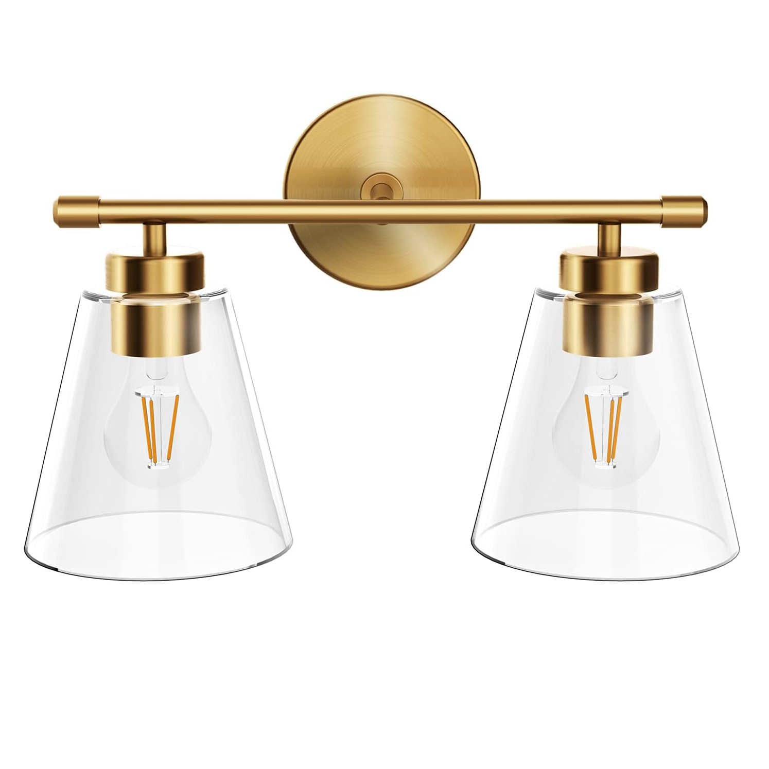 Bathroom Vanity светильник светильники Over Mirror, Gold бра освещение с Clear Glass Shade 2-светильник