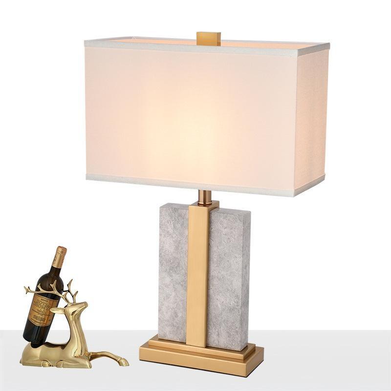 современный Luxury Decor Stone настольная лампа Northern Europe Ins стиль Designer Creative ретро Bedside Decor светильники