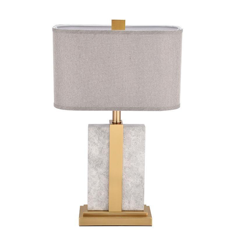 Modern Wholesale Nordic Marble Decorative Light Hotel Bedroom Bedside Villa Travertine Stone Luxury Design LED Table Lamp