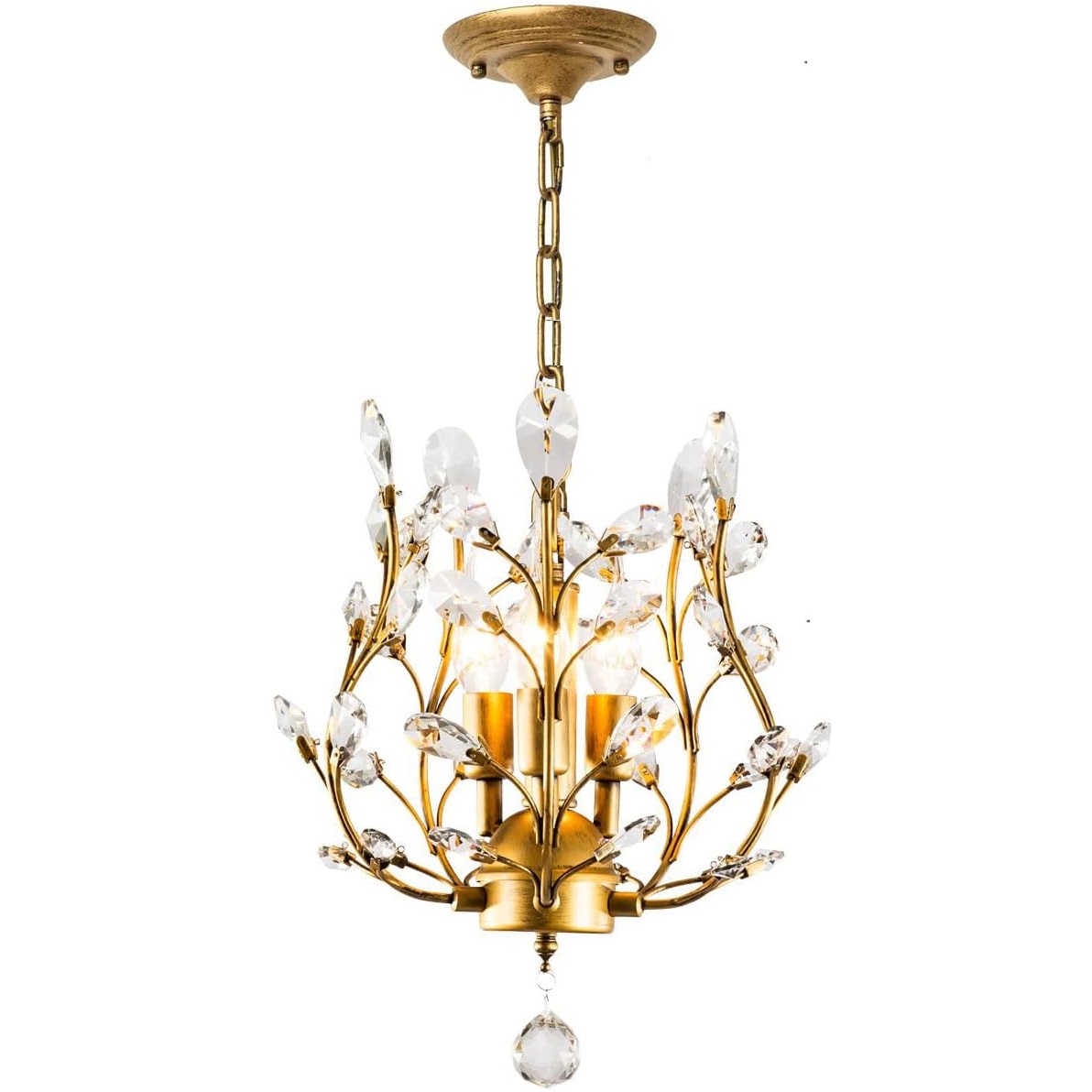 Crystal Chandeliers,K9 Crystal LED Ceiling Light,Vintage Light Fixtures Pendant Lighting