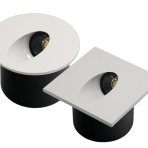 Outdoor Indoor Waterproof IP65 Mini square Round Led Stair Wall Light Recessed Step Lights Side Staircase Black White Color 3W